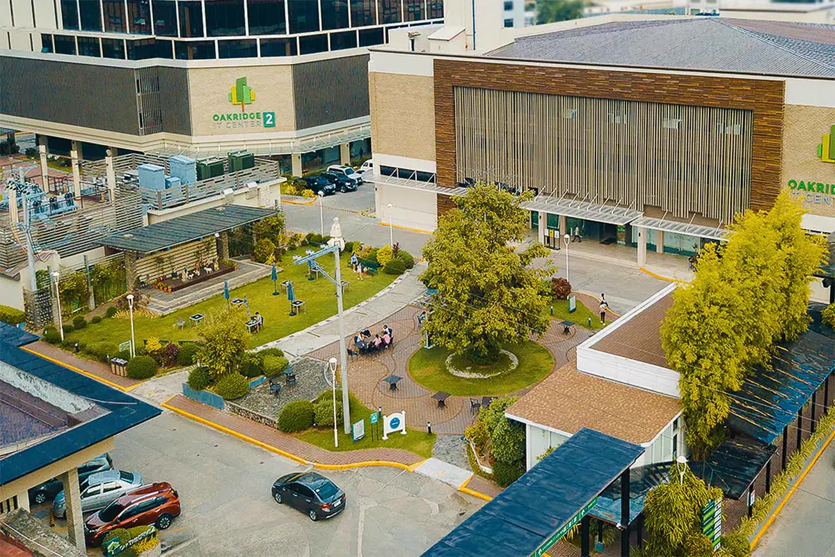 Aerial view of Oakridge Business Park in Cebu